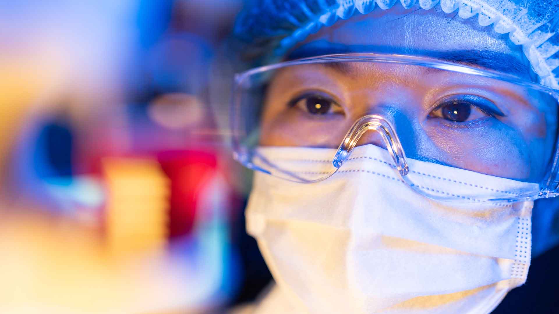 Female scientists working on virus vaccines